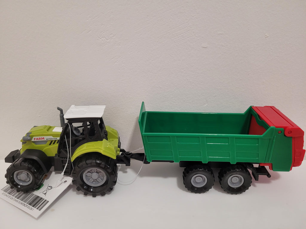 Tracteur et remorque - Vert
