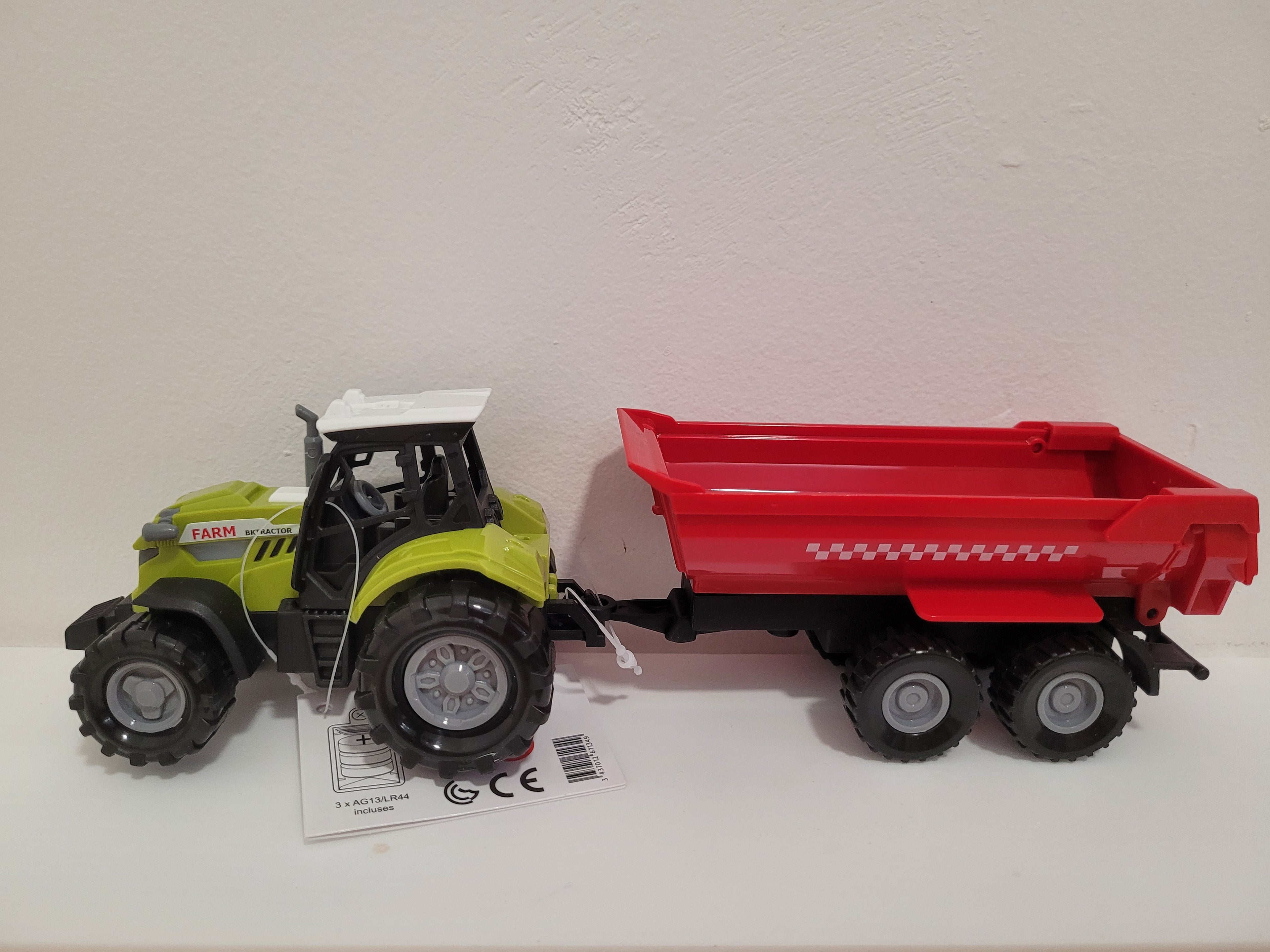 Tracteur et remorque - Rouge