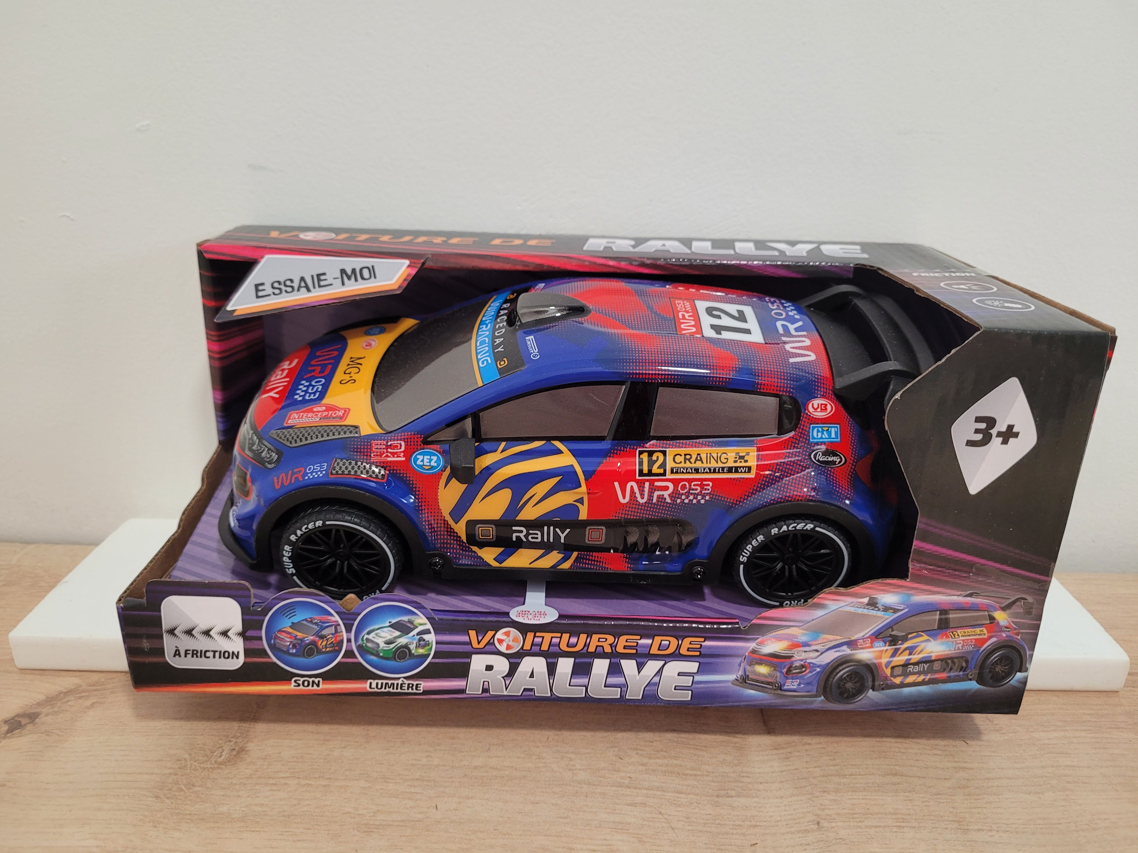 Voiture Racing son et lumière - Rouge et violet