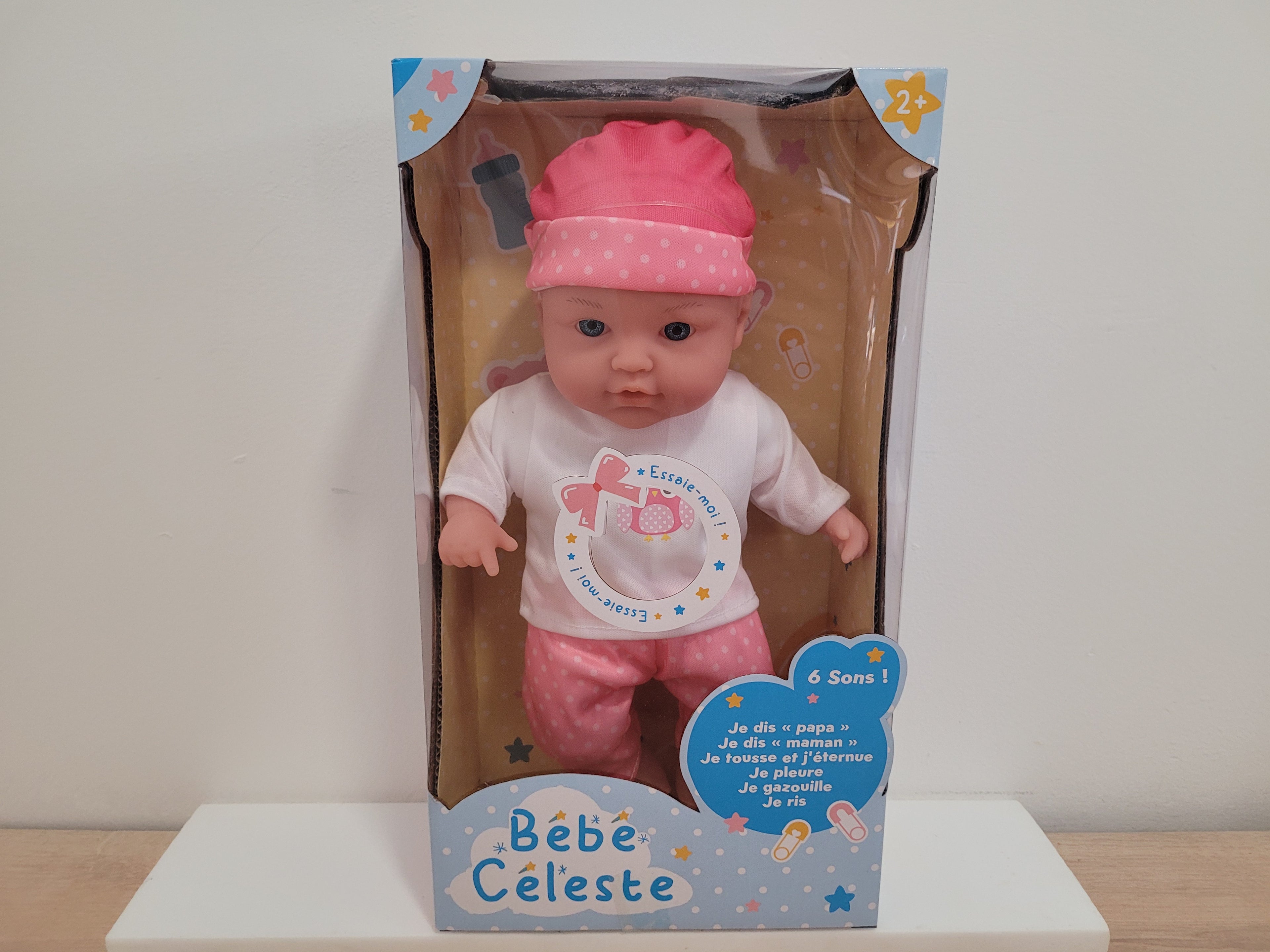 Poupée Poupon Bébé Célèste - Rose fushia