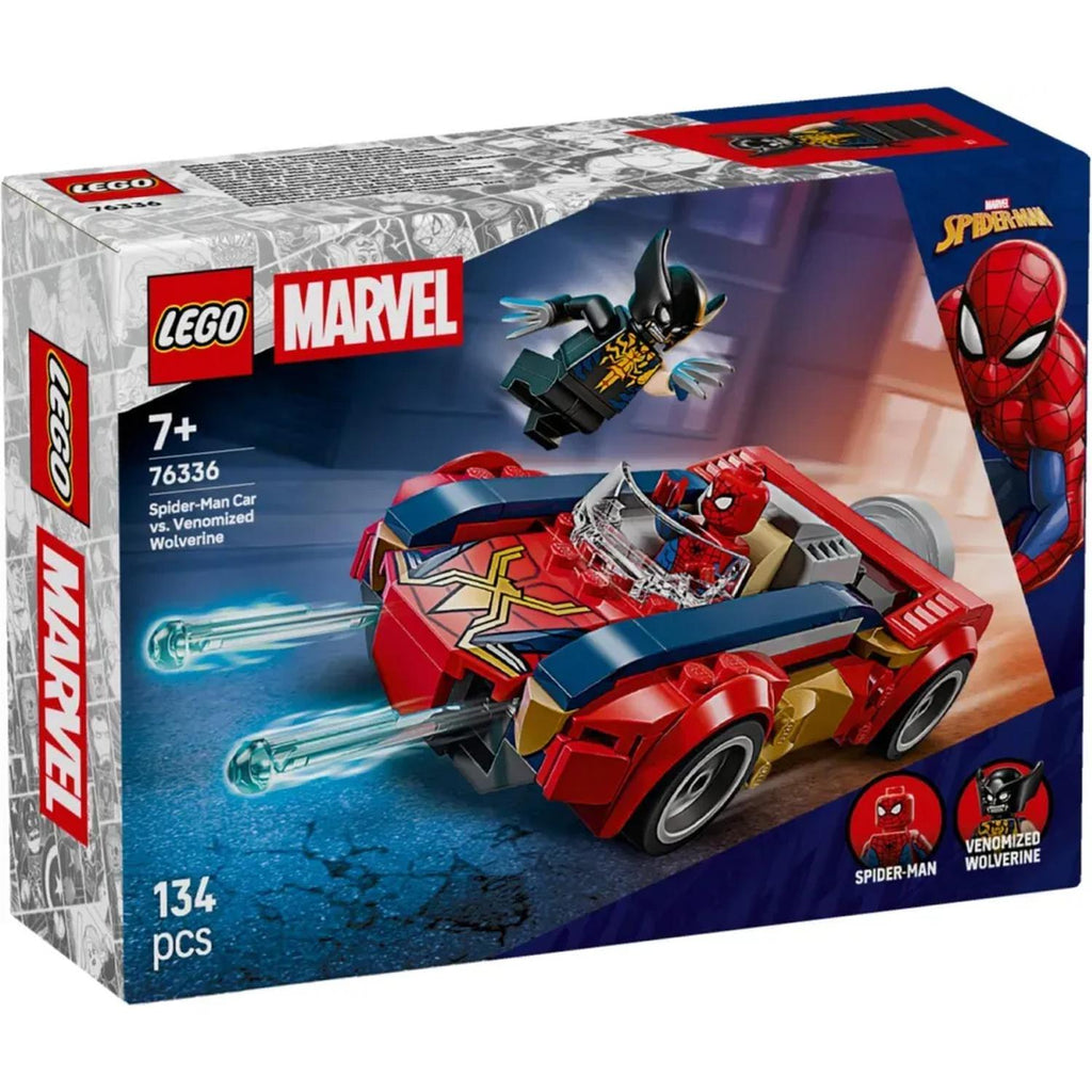 LEGO Super Heroes 76336 - Spider-Man et sa voiture contre Wolverine vénomisé