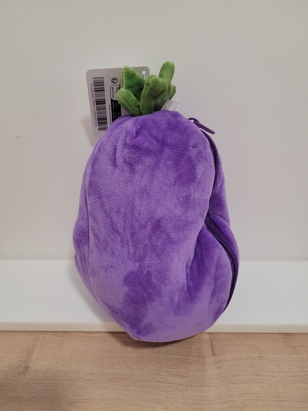 Peluche Lapin Reversible - Aubergine