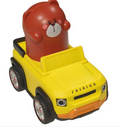 Voiture Pousse-Roule animaux JAUNE