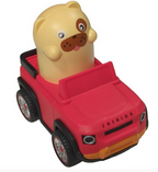 Voiture Pousse-Roule animaux ROUGE