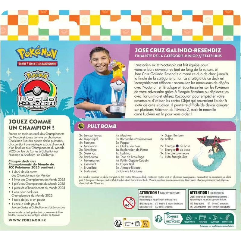 Pokémon Deck des championnats du monde Anaheim 2025 - Jose Cruz Galindo-Resendiz