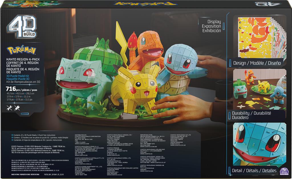 4D Build - Coffret 4 personnages région de Kanto