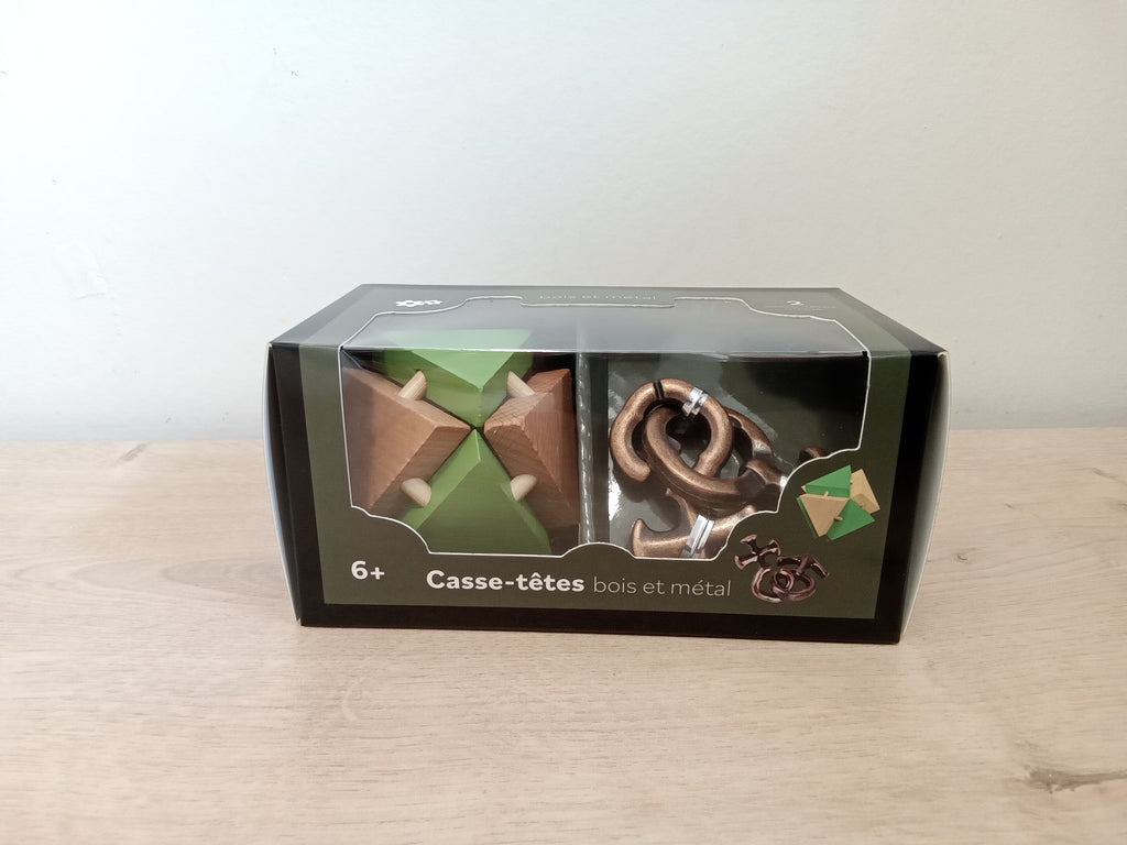 Casse-tête bois et métal - Vert