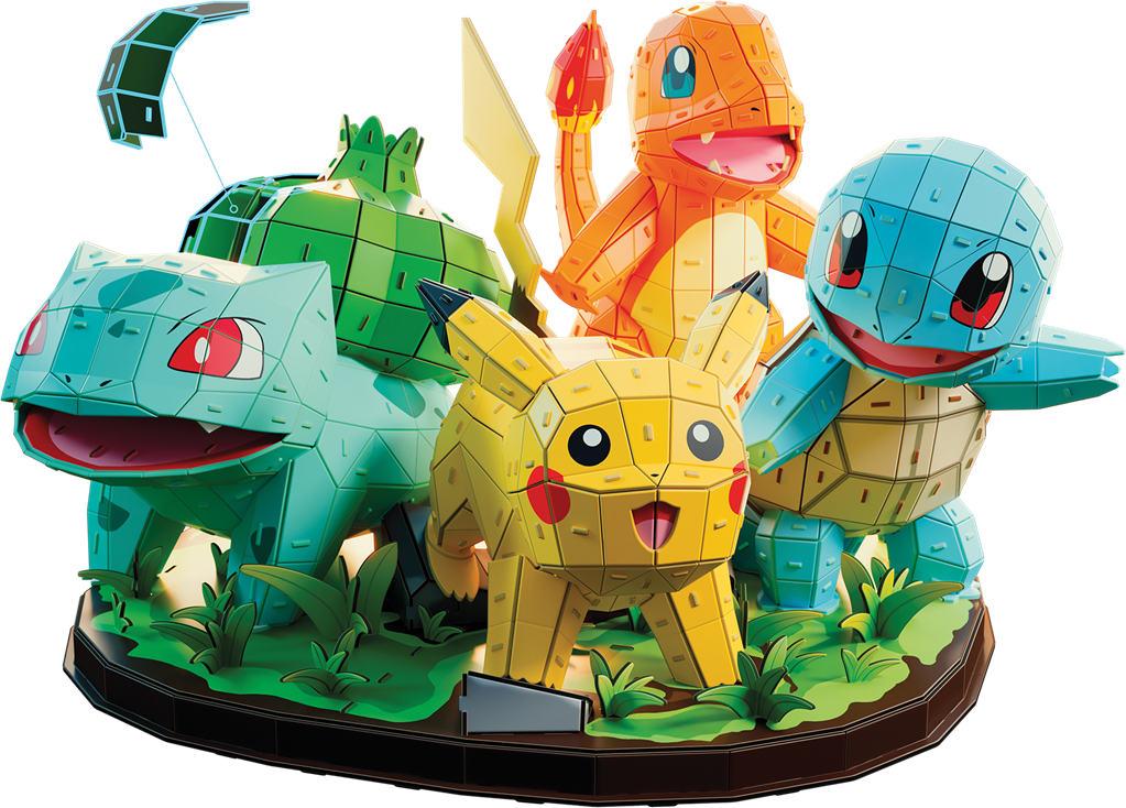 4D Build - Coffret 4 personnages région de Kanto