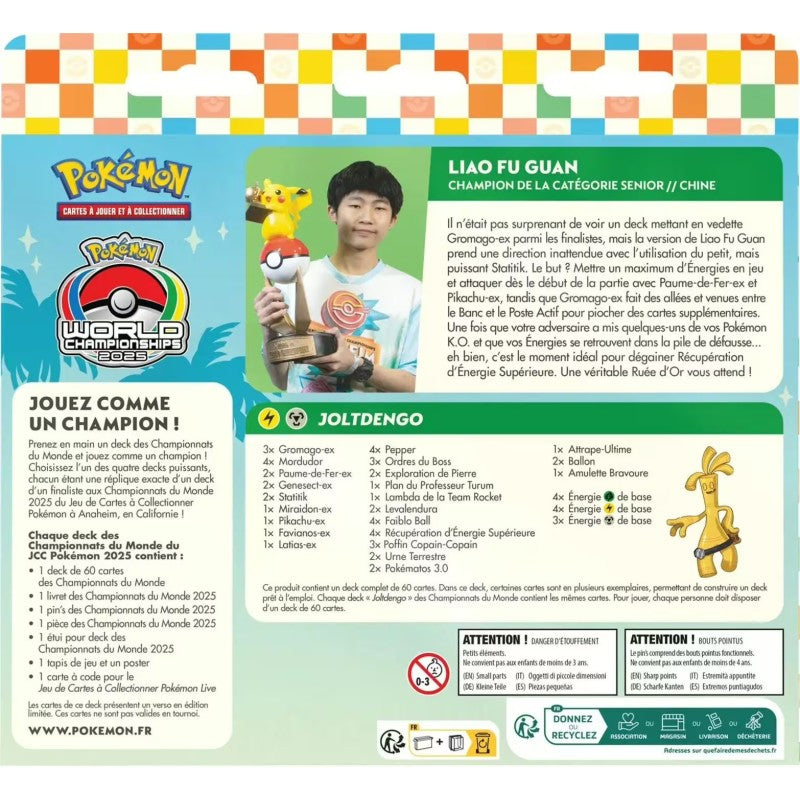 Pokémon Deck des championnats du monde Anaheim 2025 - Liao Fu Guan