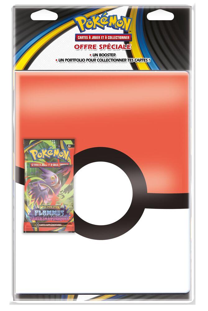 Classeur Pokémon + Booster Méga-évolution Flammes Fantasmagoriques - Pokéball