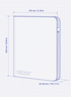 Classeur 288 toploader 3x3 - Bleu