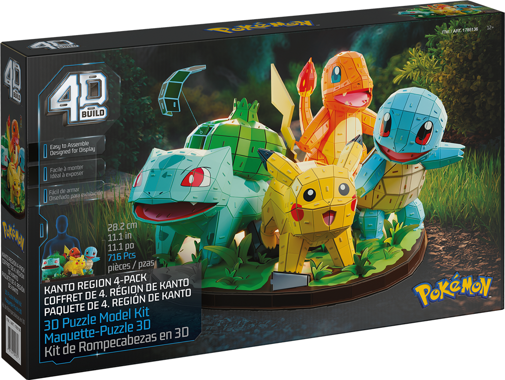 4D Build - Coffret 4 personnages région de Kanto
