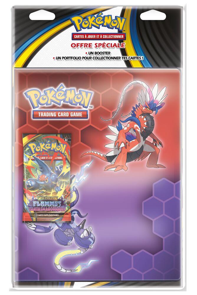 Classeur Pokémon + Booster Méga-évolution Flammes Fantasmagoriques