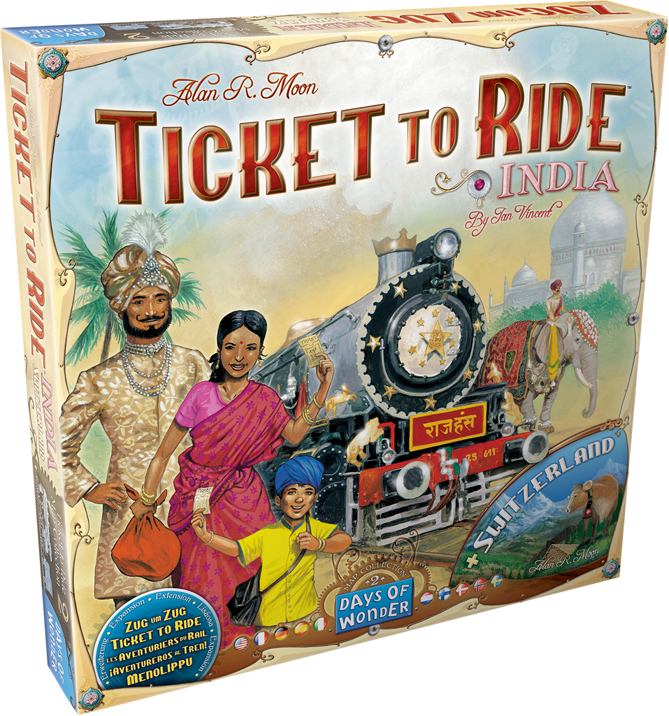 Les Aventuriers du rail - Extension Carte de l'Inde & Suisse
