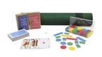 Tapis de jeu en feutrine + 2 jeux de 54 cartes et 100 jetons