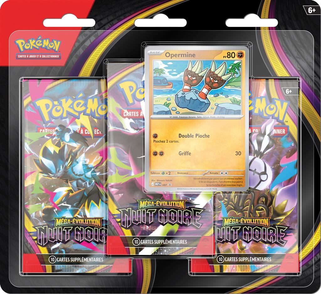 Tripack Pokemon ME05 Nuit Noire